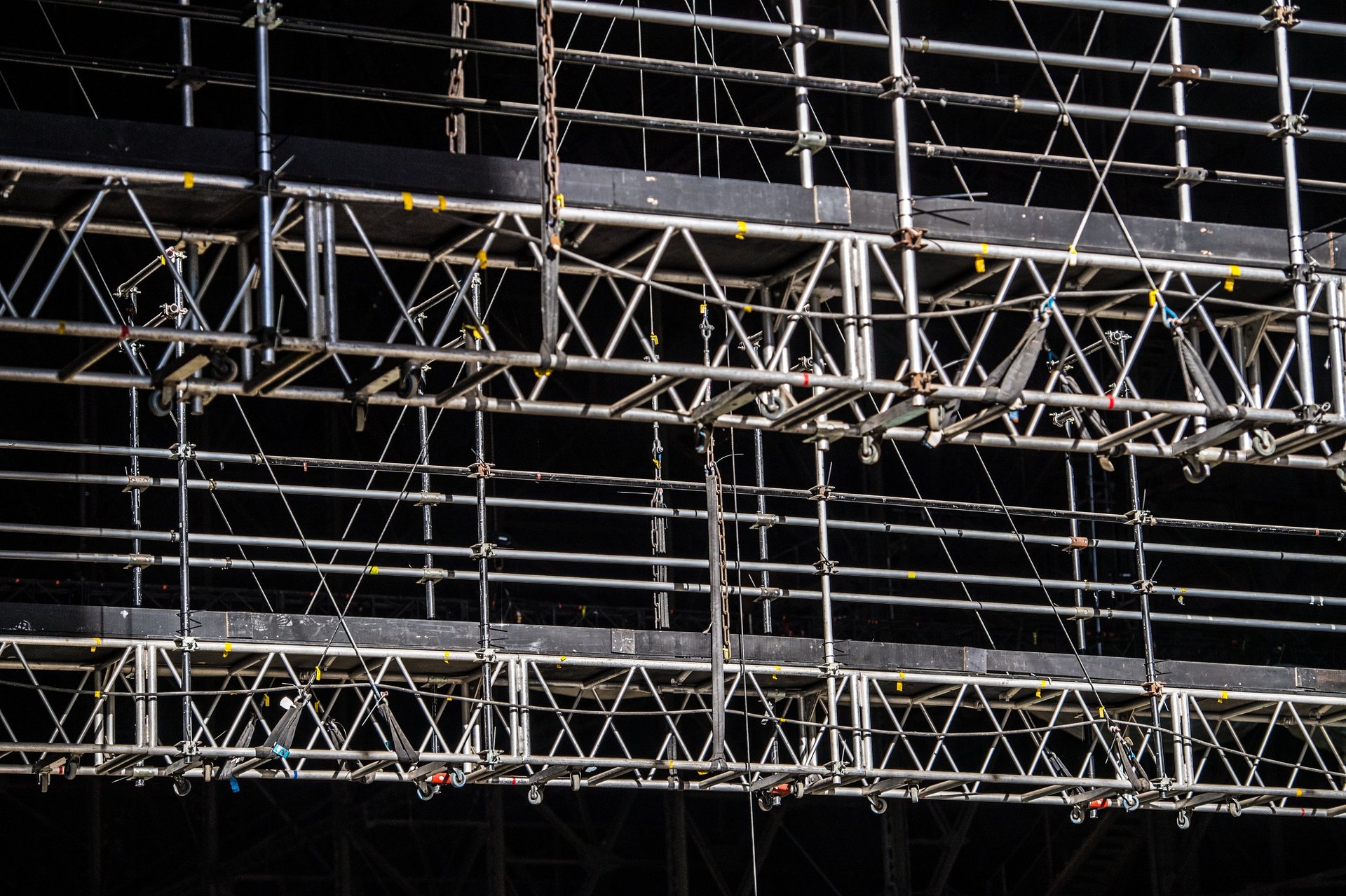 Professional stage rigging installation
